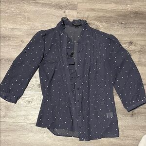 Semi-sheer Polka Dot Blouse